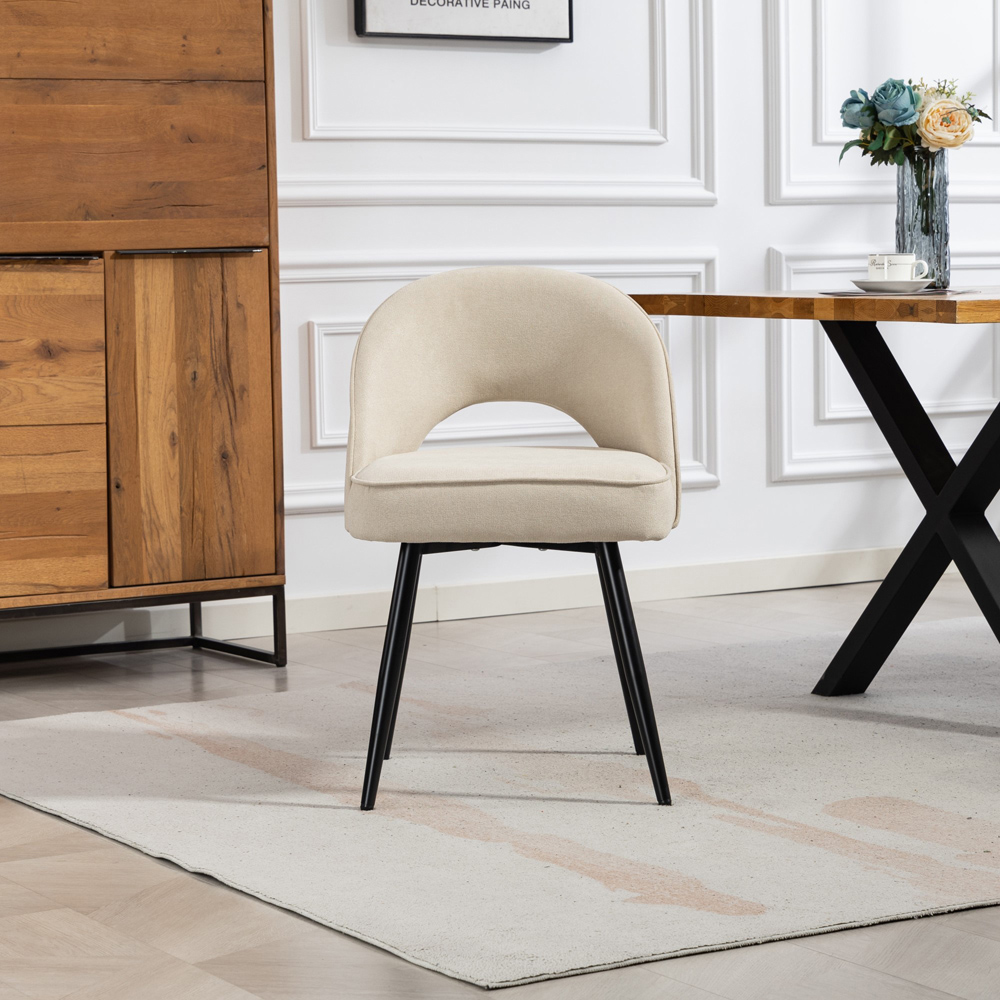 Artemis Home Ashley Set of 2 Beige Dining Chairs Image 3