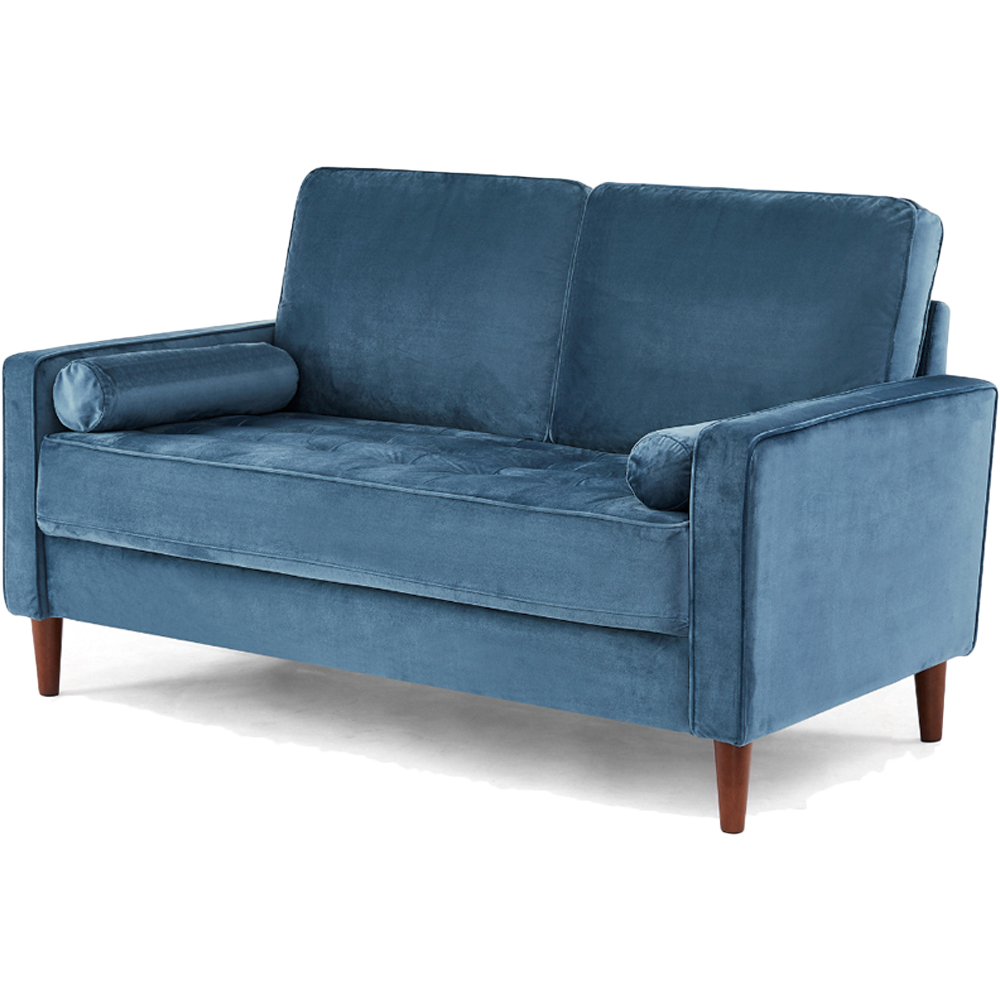 Home Detail Edward 2 Seater Blue Velvet Sofa Image 2