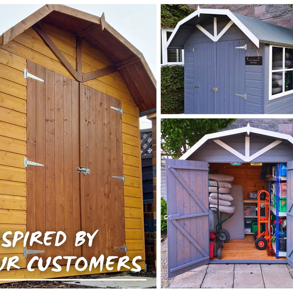 Shire Barn 7 x 7ft Double Door Wooden Shiplap Shed Image 6