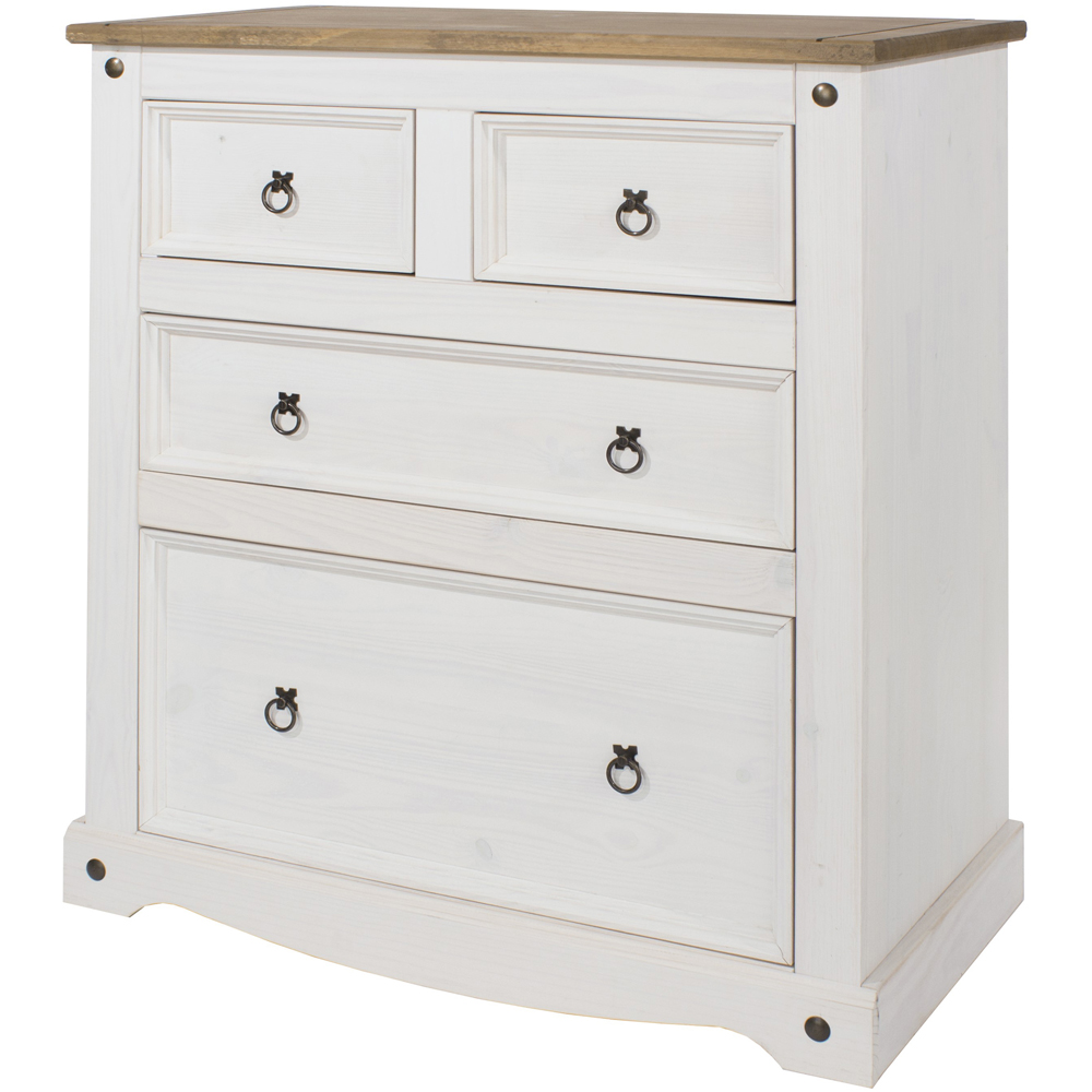 Core Products Corona 4 Drawer White Chest of Drawers Image 4