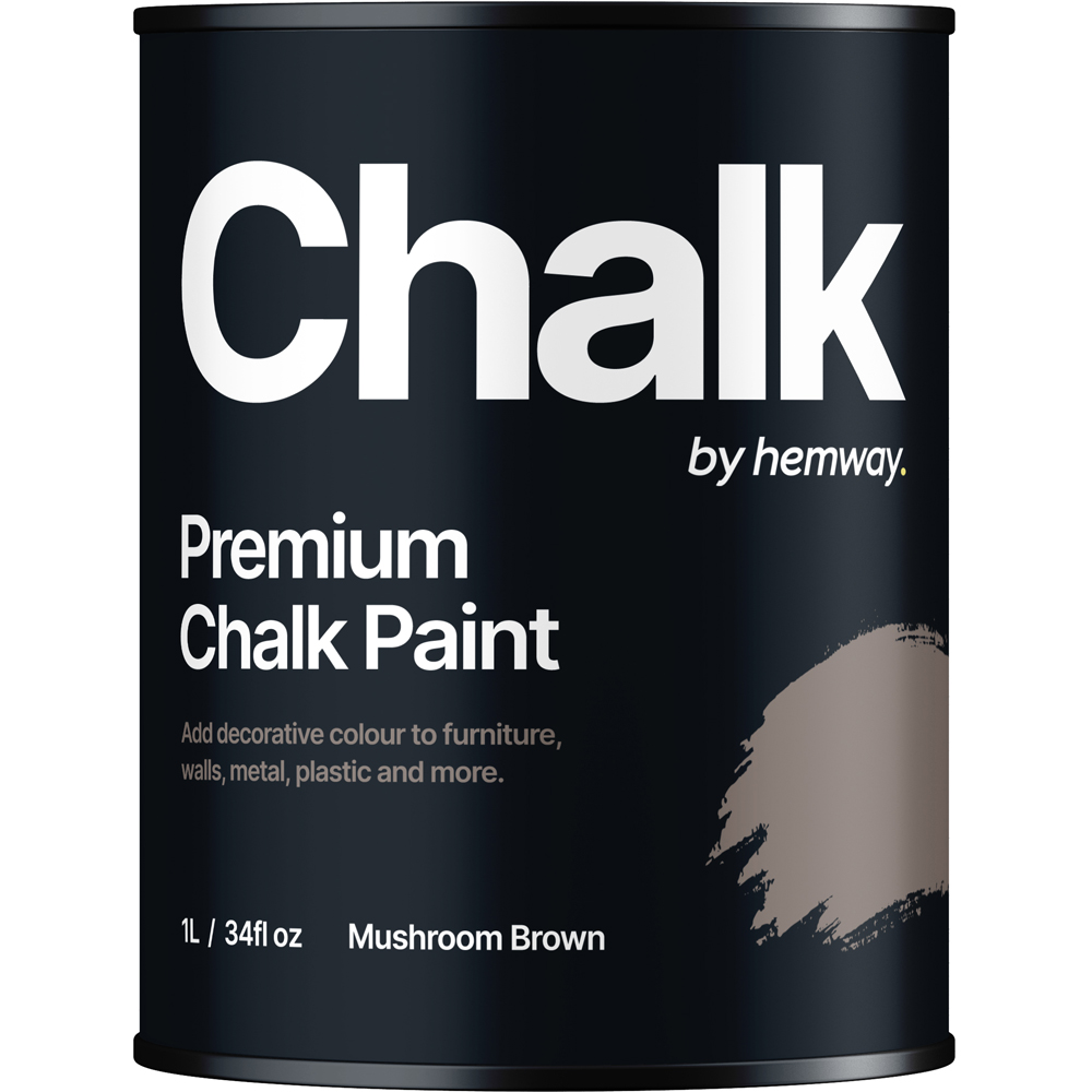 Hemway Mushroom Brown Furniture and Walls Matt Chalk Paint 1L Image 2