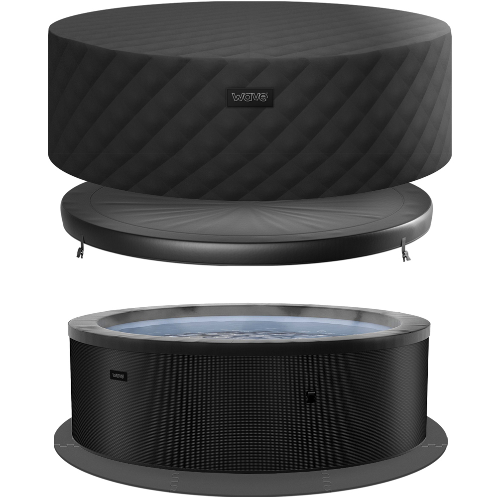 Wave Spas Tahoe 6 Person Charcoal Black Eco Foam Hot Tub with EnergySave Bundle Image 3