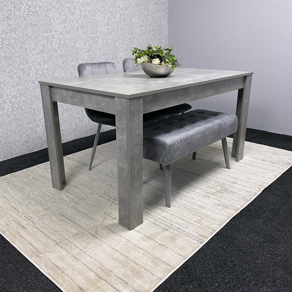 Kosy Koala 4 Seater Stone Dining Set Grey Image 6