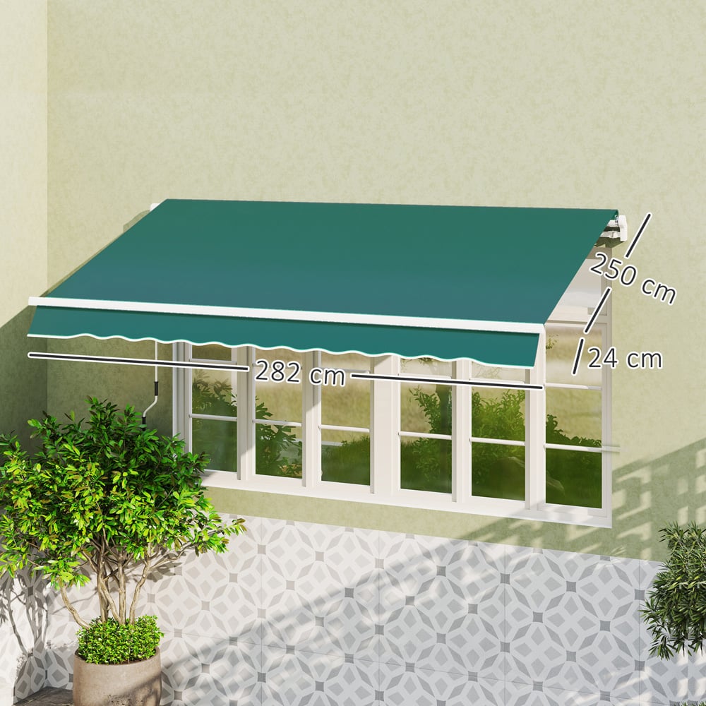 Outsunny Green Awning Replacement Canopy 3 x 2.5 m Image 9