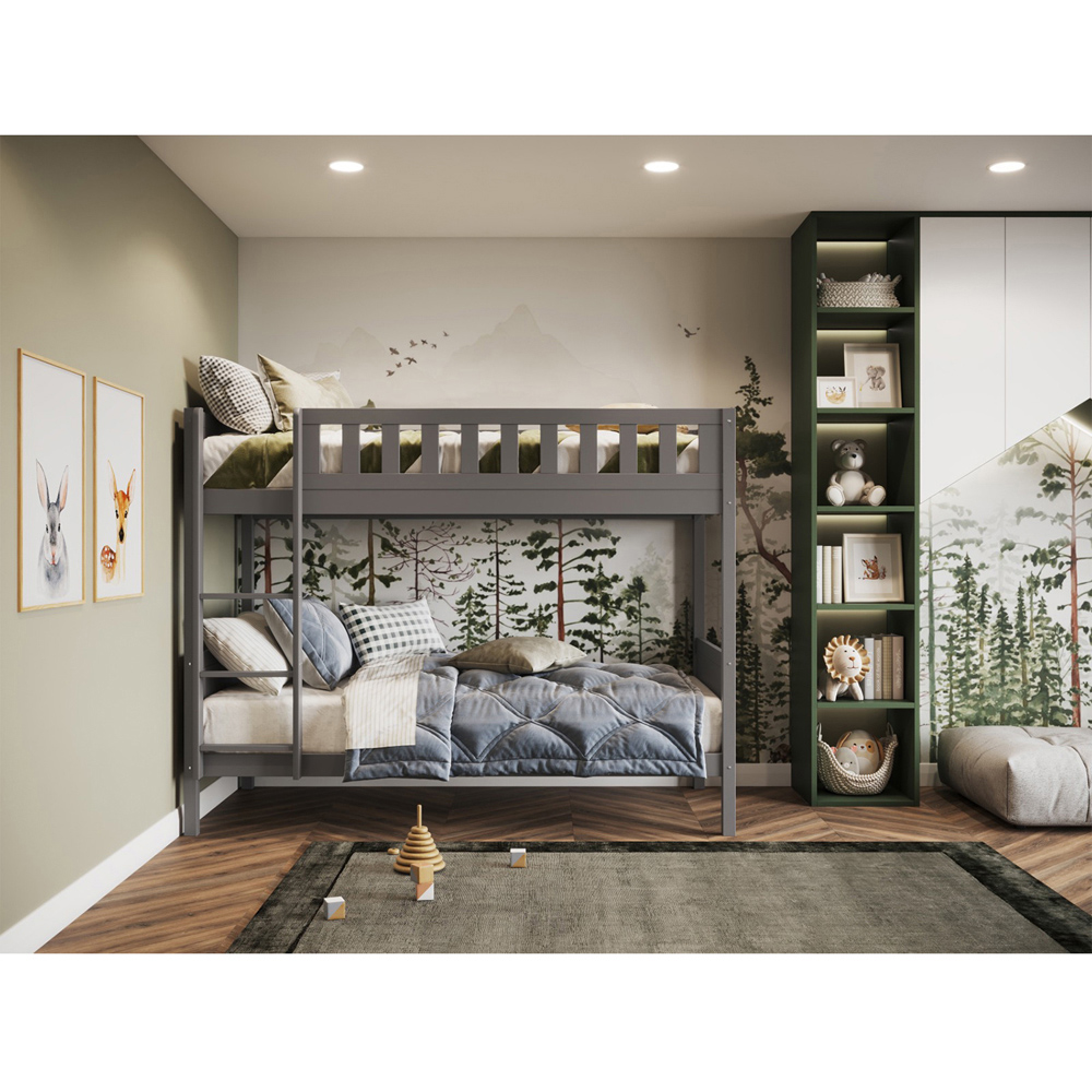 Flair Bea Grey Wooden Bunk Bed Image 4