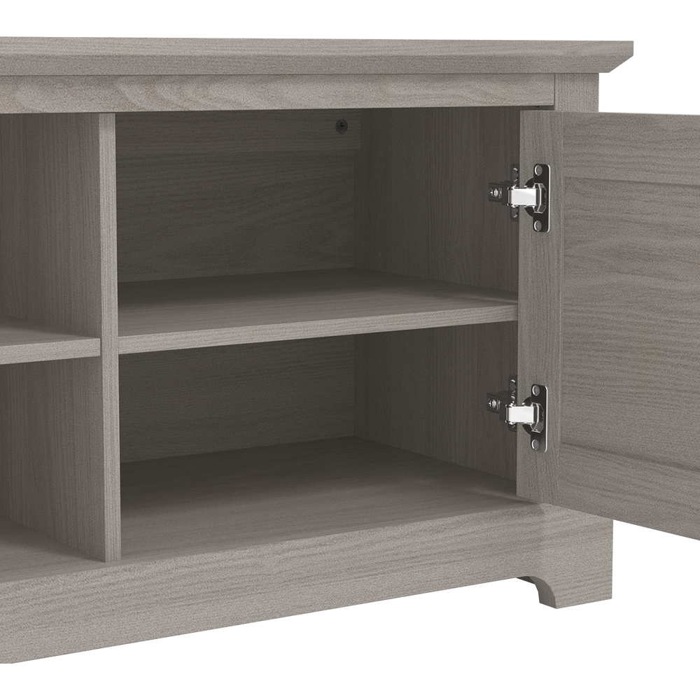GFW Salcombe 2 Door 2 Shelf Warm Grey Oak TV Unit Image 8