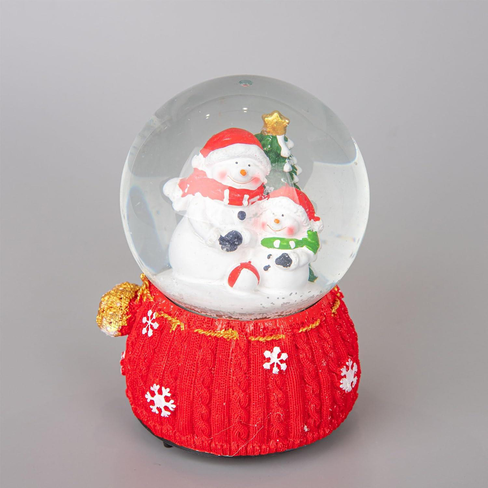 Single Shatchi Christmas Santa Tree Scene Resin Base Musical Snowglobe in Assorted Style Image 2