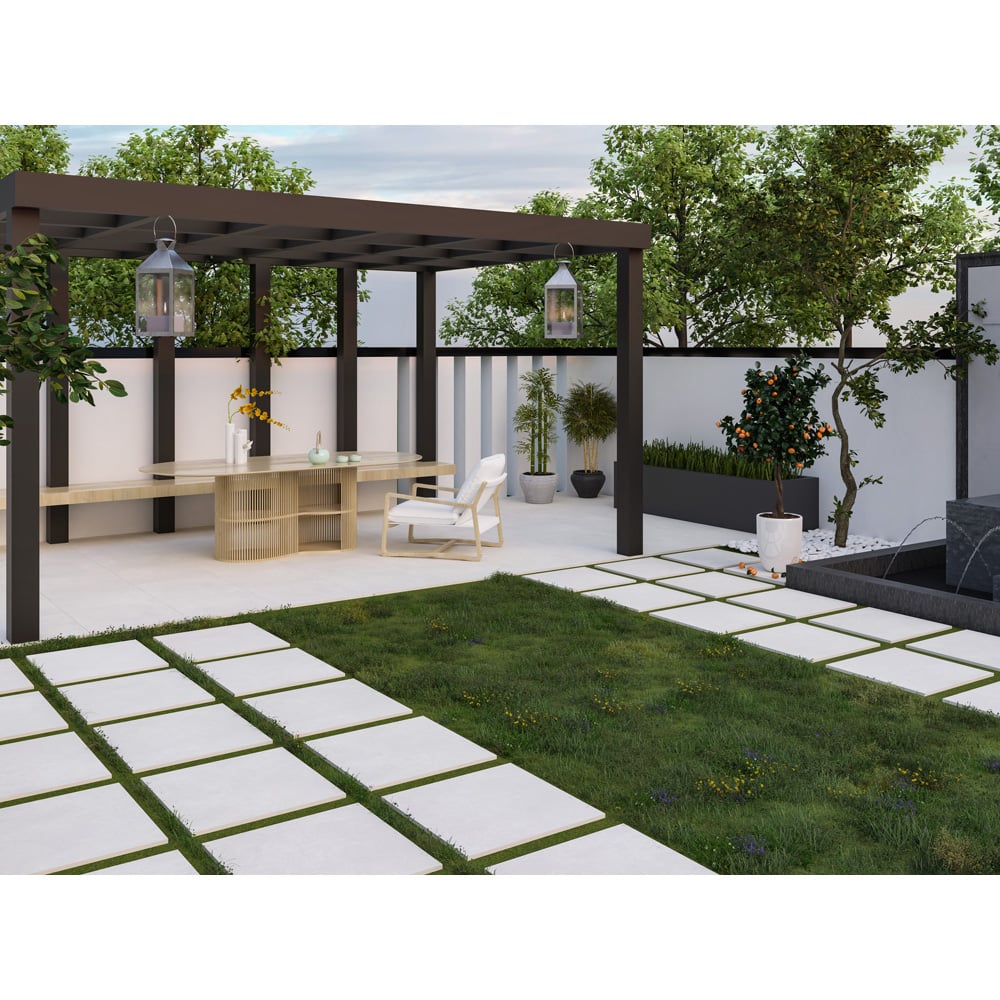 Bien Nexus White Porcelain Paving 60 x 60cm 60 Pack Image 2