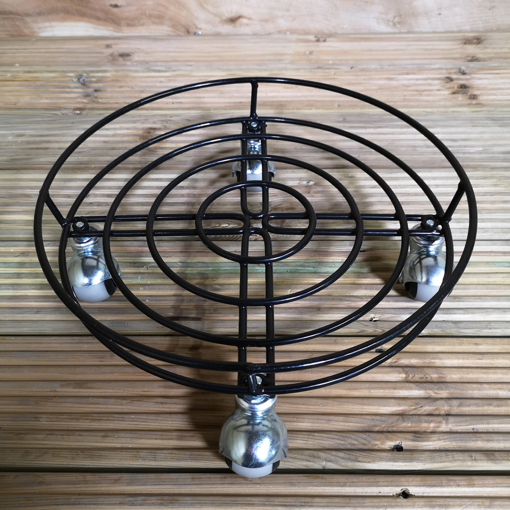 Samuel Alexander Tom Chambers Round Black Metal Pot Stand 2 Pack Image 3