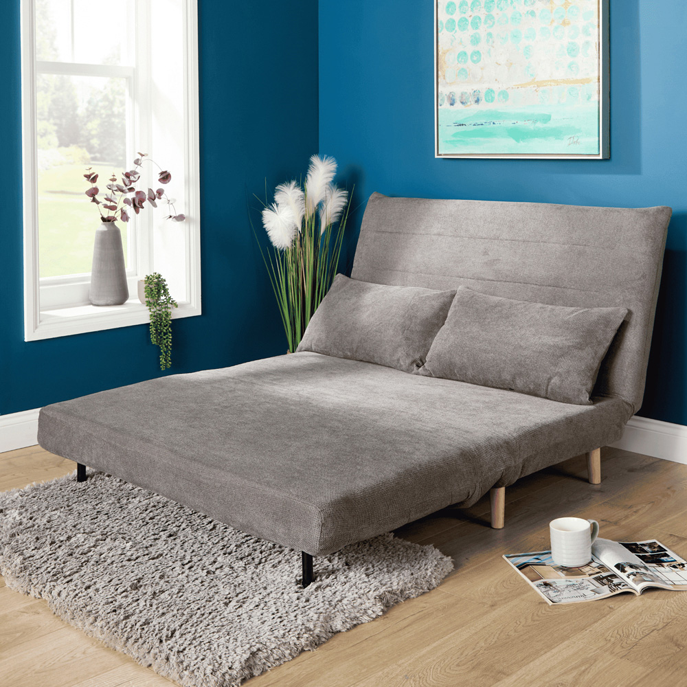 Home Source Lorena Double Grey Sofa Bed Image 9