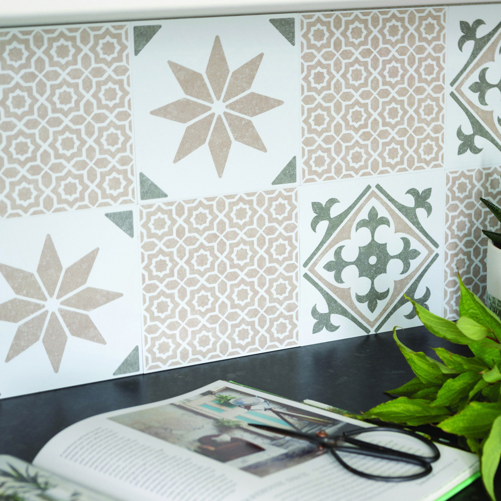 d-c-fix Alia Natural Sticky Back Vinyl Wall Tile 18 Pack Image 3