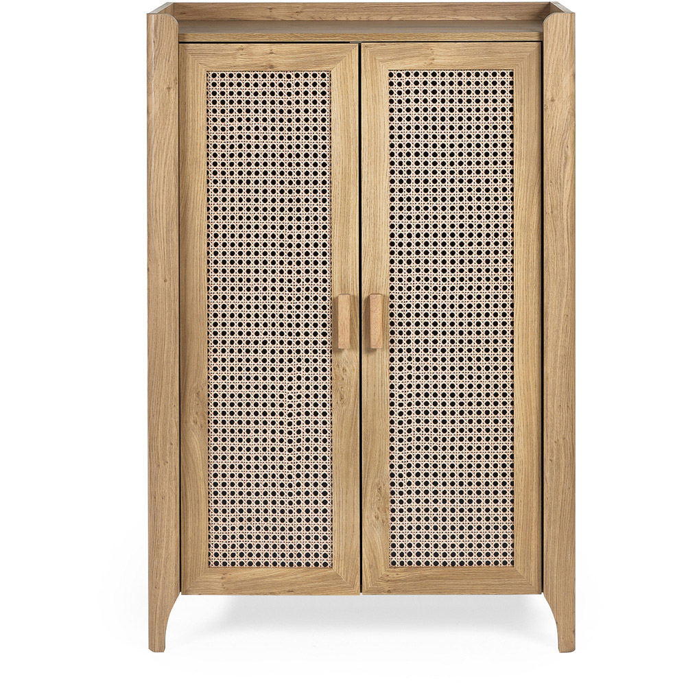 Julian Bowen Sydney 2 Door Rattan Effect Shoe Cabinet Image 3