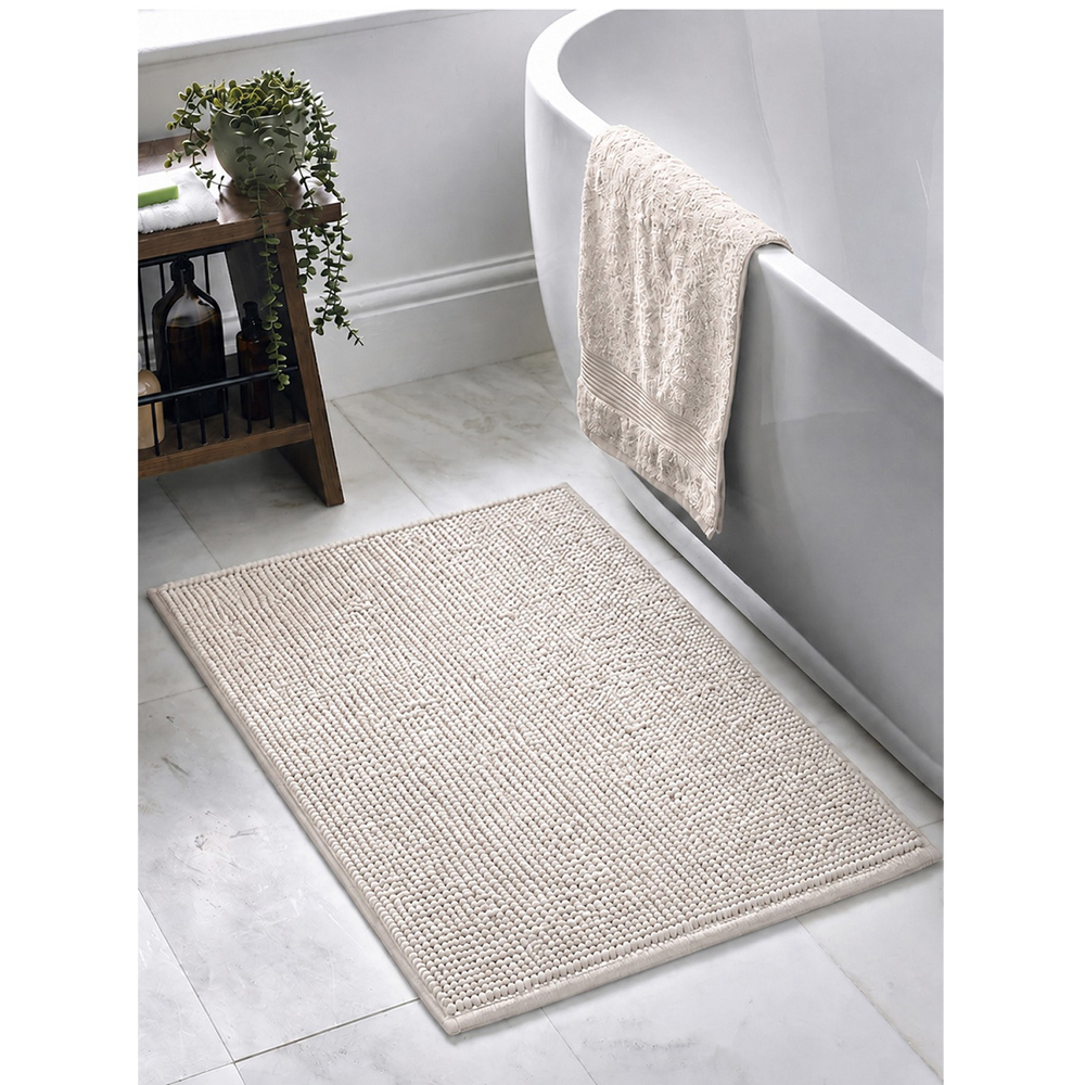 Hand Woven Bobble Bath Mat Mink Image 2