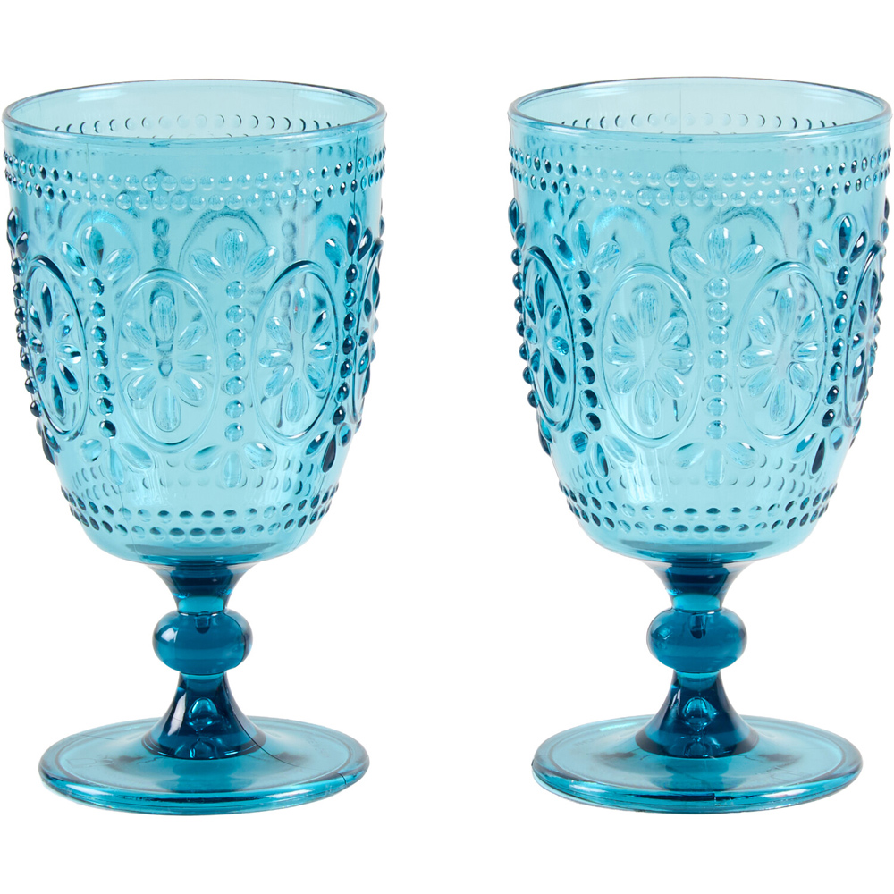 Set of 4 Casablanca Nights Boho Sun Vintage Wine Glasses Image 2