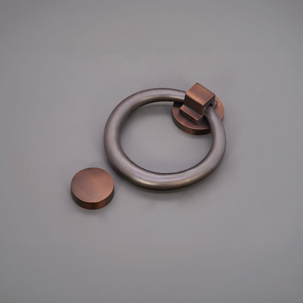 Spira Brass Aged Bronze Ring Door Knocker Image 4