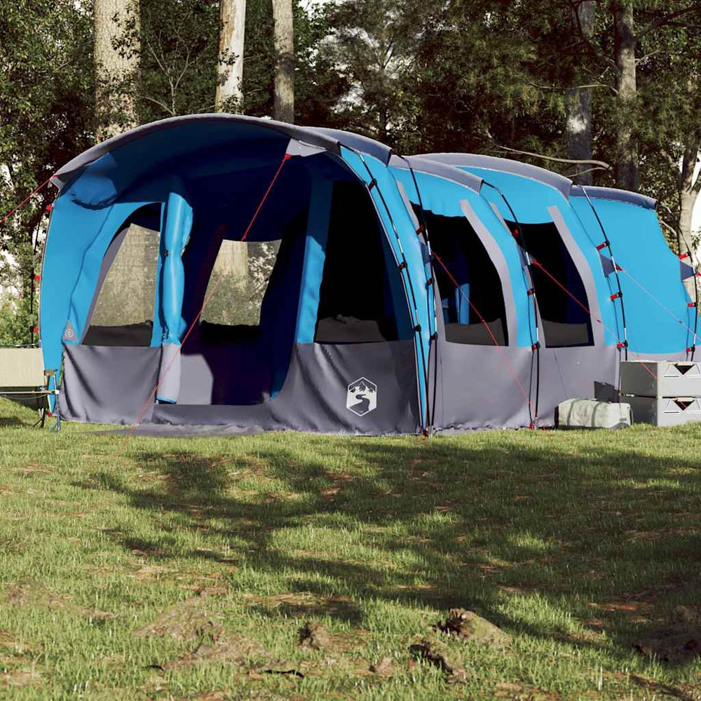 Walplus 8 Person Waterproof Tunnel Family Tent Blue Image 2