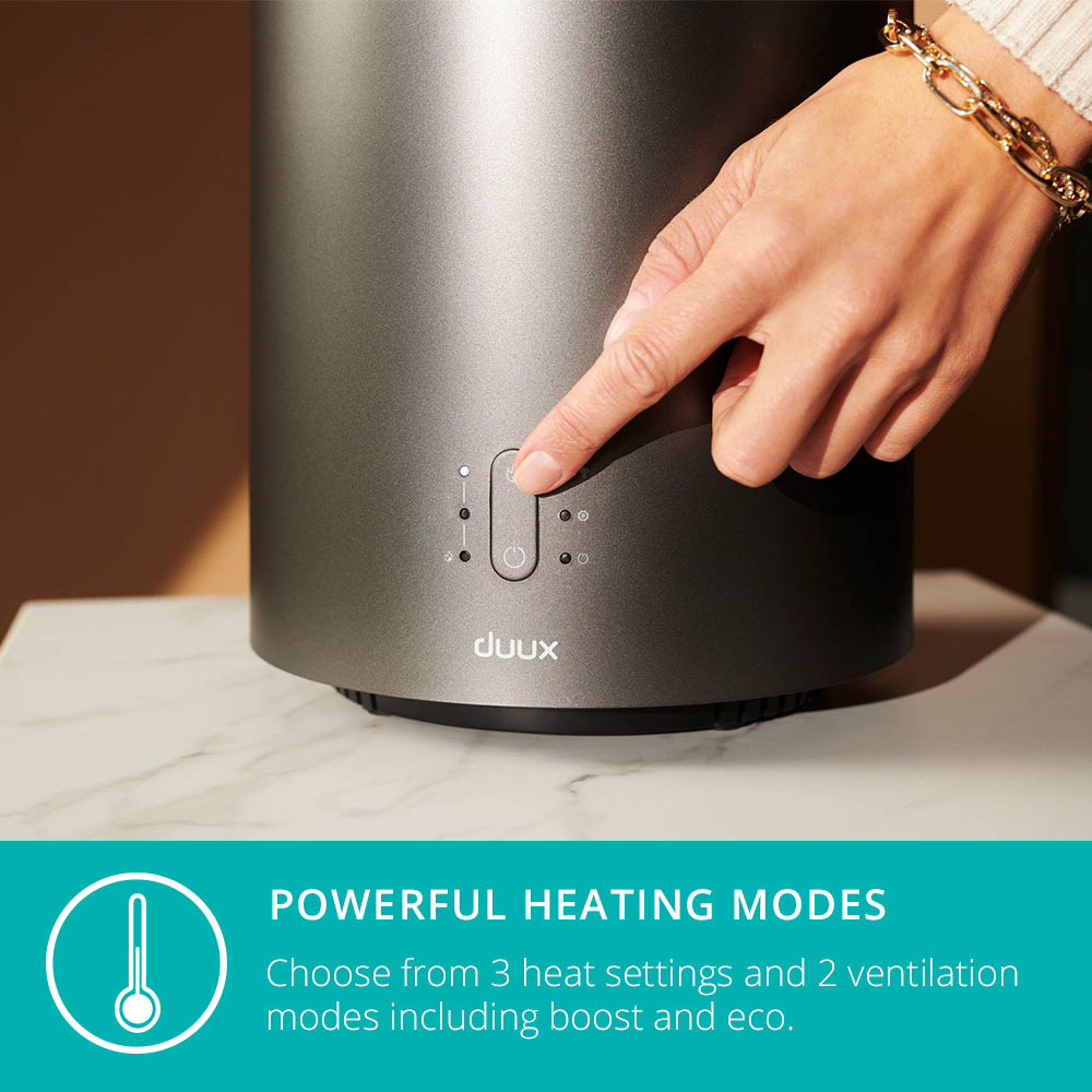 Duux Threesixty Grey Smart Ceramic Fan Heater 1800W Image 4