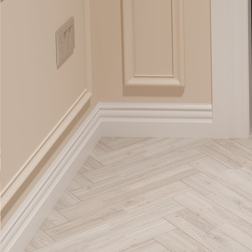 National Skirting White Edwardian Primed Skirting Board 18mm 140 x 4200mm Image 2