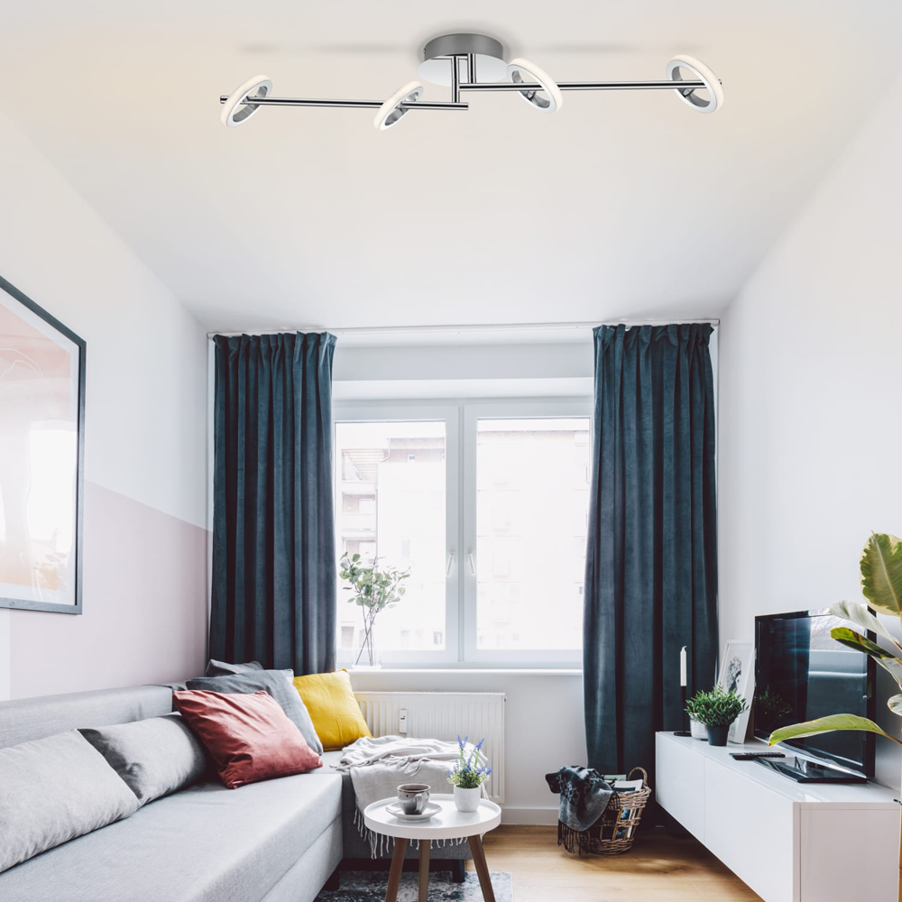 Cosylyte Holdon 4 Ring Chrome Adjustable Bar LED Ceiling Spotlight Image 6