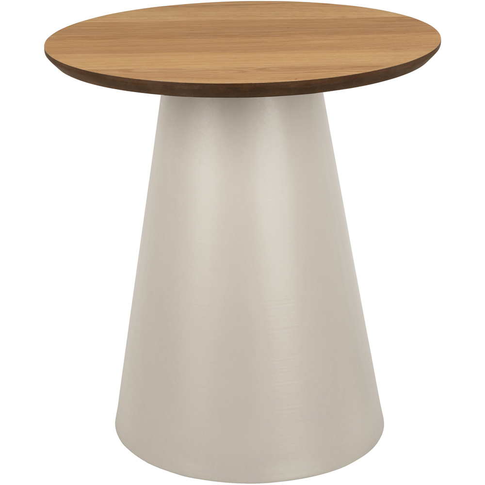 Florence Soli Oak and Grey Round Coffee Table 45 x 48cm Image 3