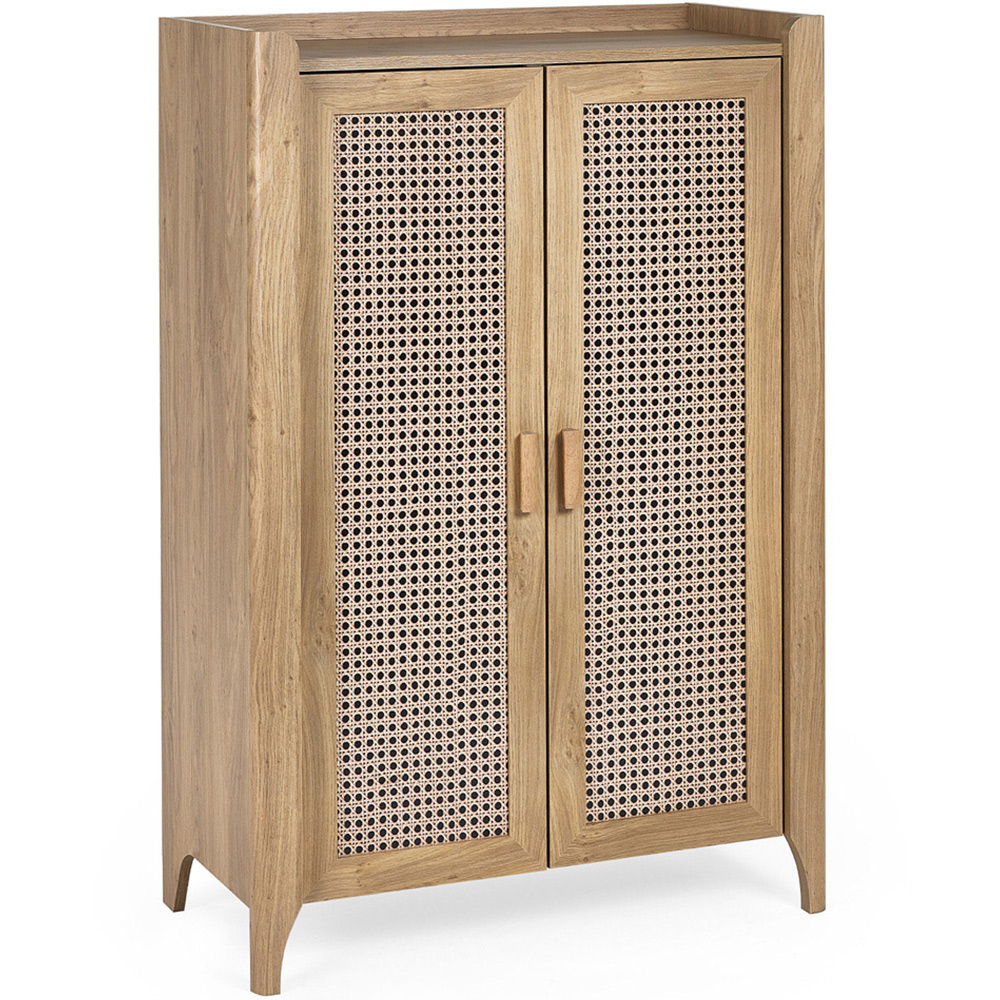 Julian Bowen Sydney 2 Door Rattan Effect Shoe Cabinet Image 2