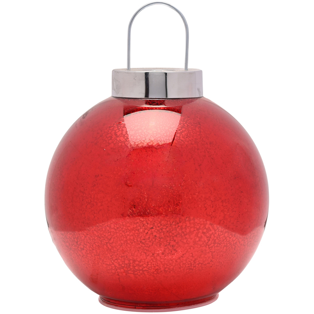 The Seasonal Gift Co Red Mercury Glass LED Fairy Light Bauble 20cm Image 2