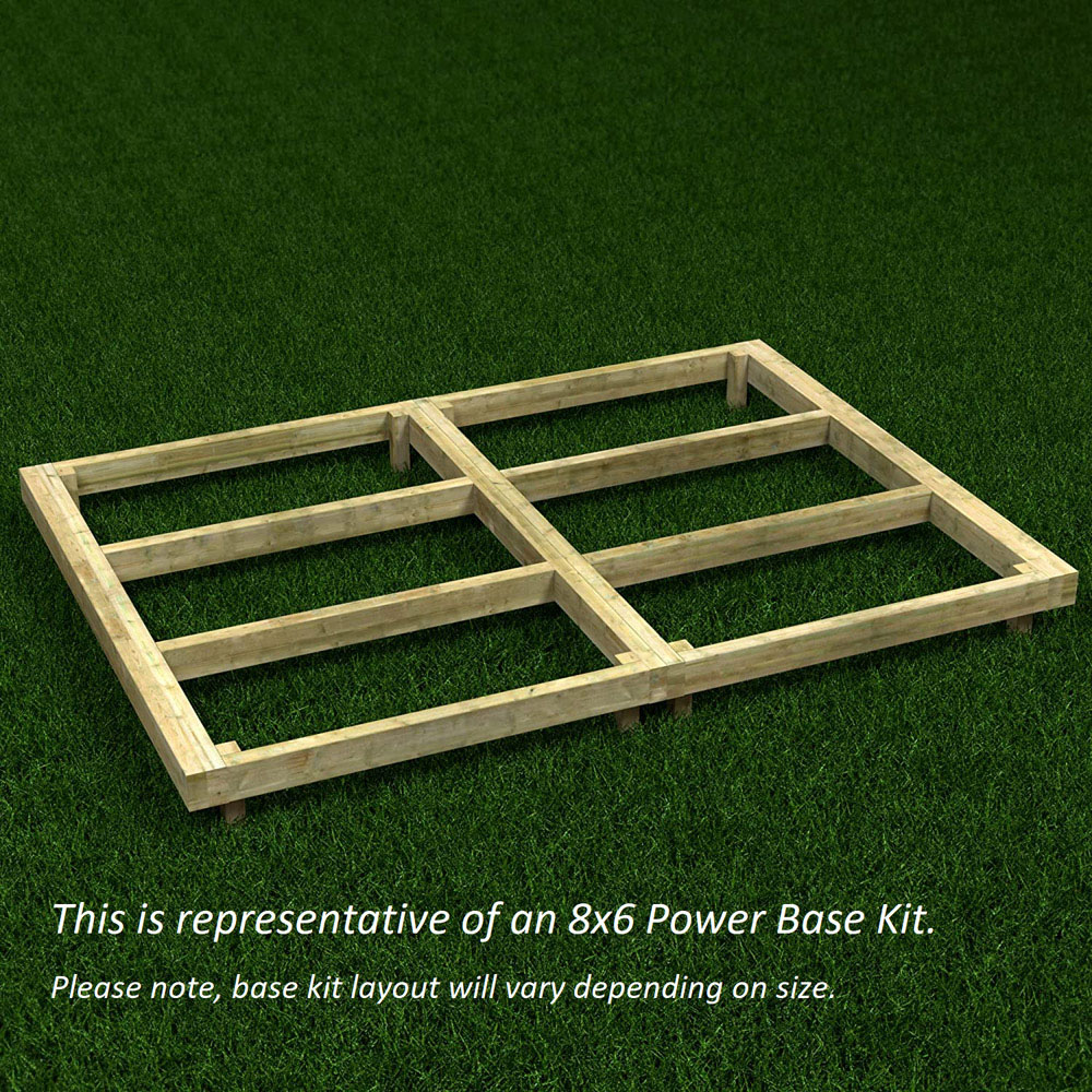 Power Sheds 20 x 6ft Timber Shed Base Image 2