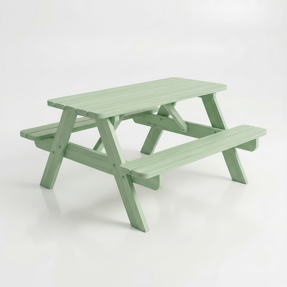 AMATA Pastel Green Kids Wooden Garden Table with Interchangeable Top Image 4