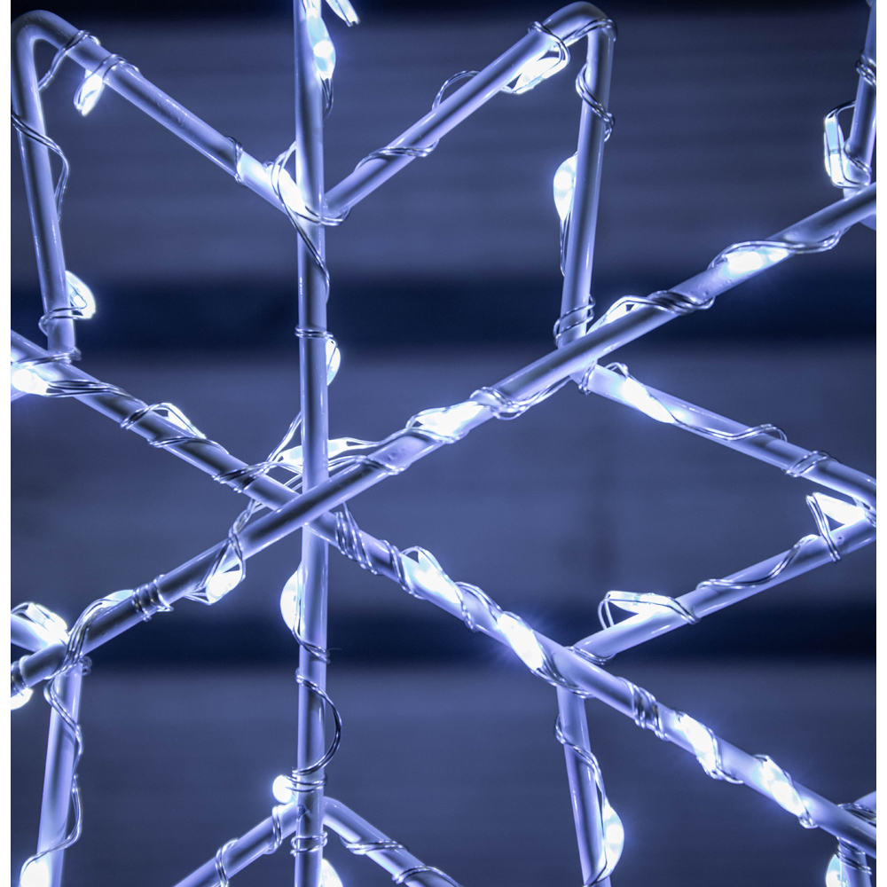 Samuel Alexander 4 Piece 260 White LED Snowflake Christmas Path Light Set Image 6