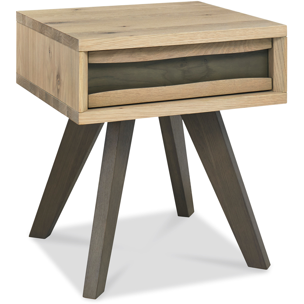 Bentley Designs Cadell Single Drawer Aged Oak Lamp Table Image 2