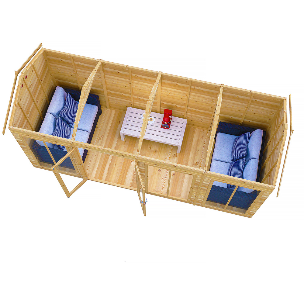 Shire Mayfield 16 x 6ft Double Door Traditional Summerhouse Image 4