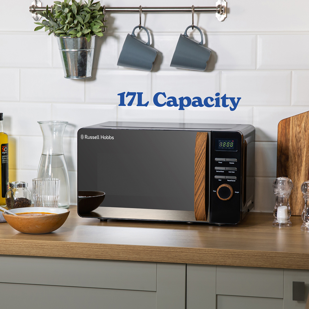 Russell Hobbs RHMD714B-MN Black 17L Scandi Compact Digital Microwave 700W Image 5