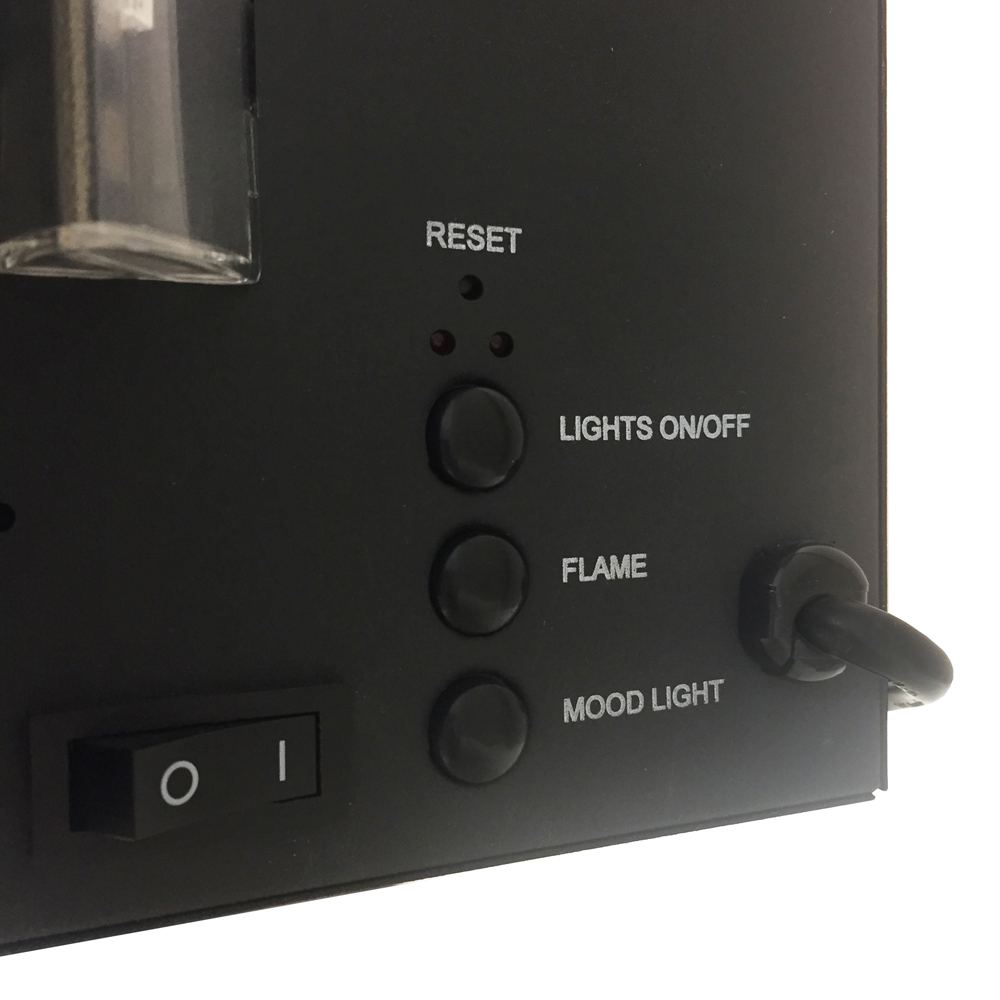 Be Modern Amari Black Glass Wall Hung Free Standing Electric Fireplace 38 inch Image 5