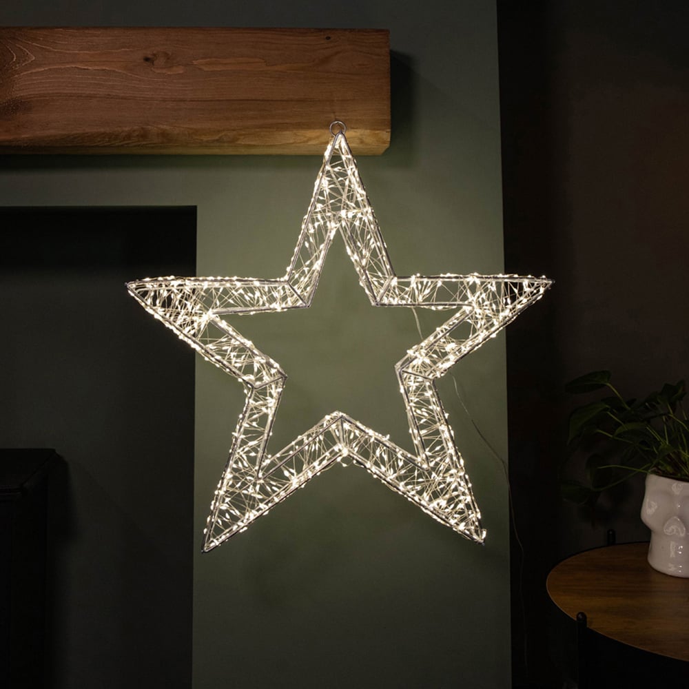 Samuel Alexander Warm White LED Dewdrop Christmas Star 50cm Image 6