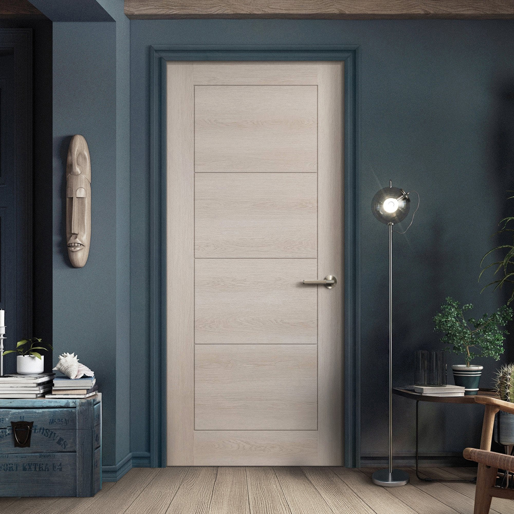 Ivory Fully Finished Laminate Ladder FD30 Internal Fire Door 1981 x 762 x 44mm Image 2