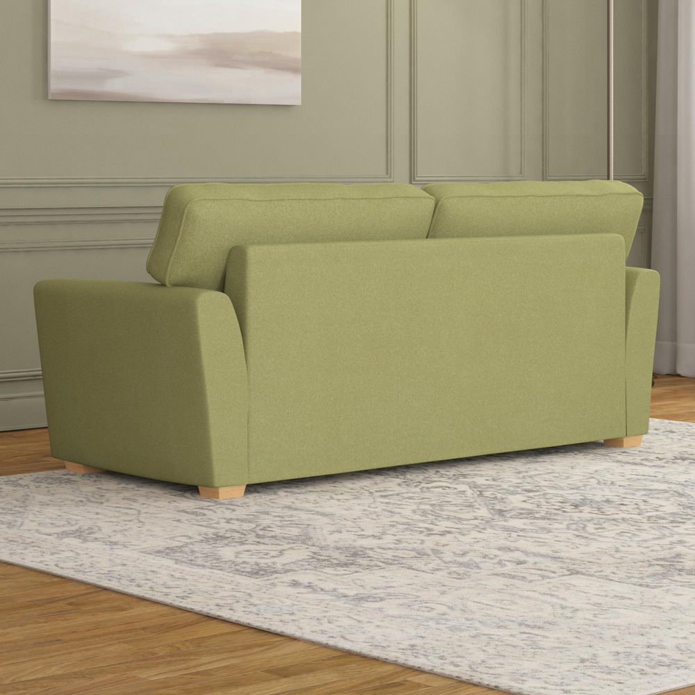 Wendleberry 3 Seater Olive Venice Fixed Back Sofa Image 6