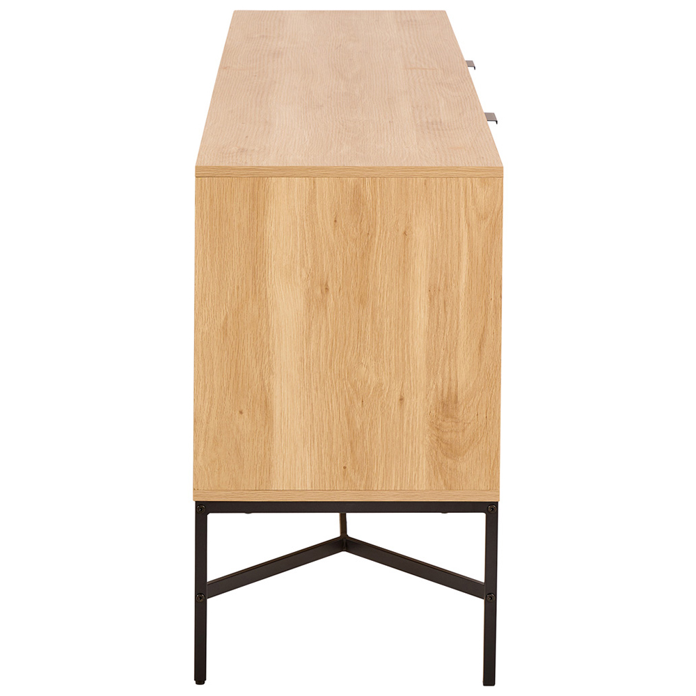 Florence Jaipur 2 Door Single Drawer Single Shelf Oak Sideboard Image 5