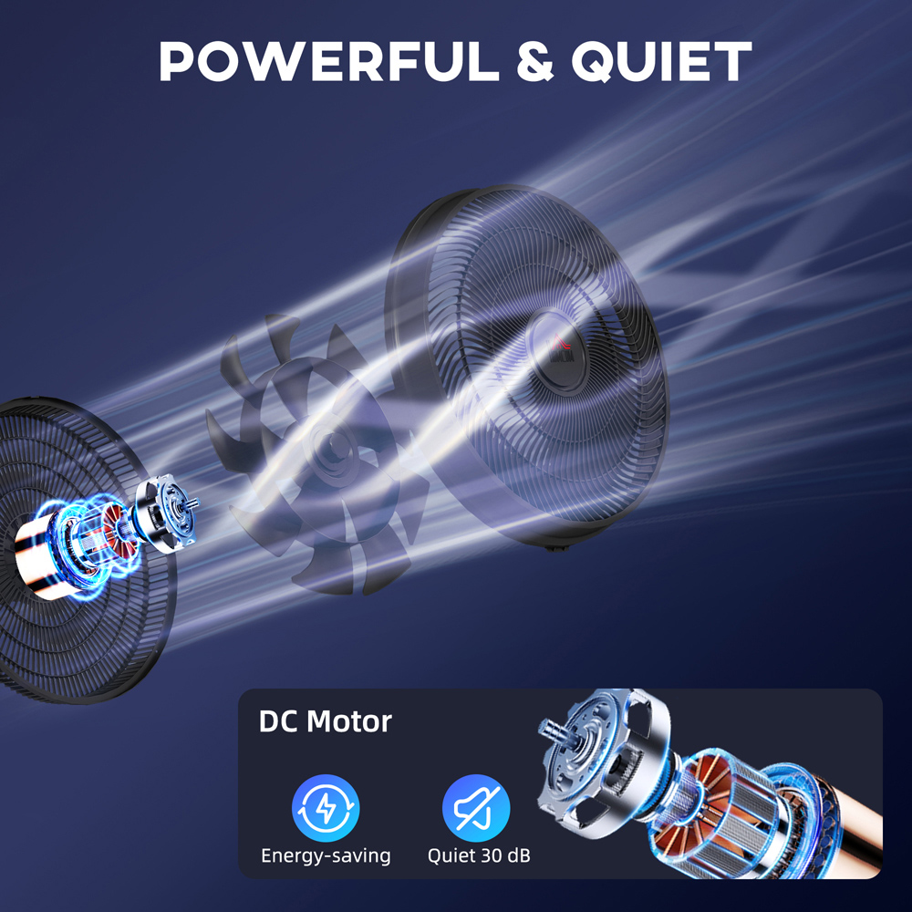 HOMCOM Black Oscillating Pedestal Fan with Adjustable Height and Timer 43 inch Image 5