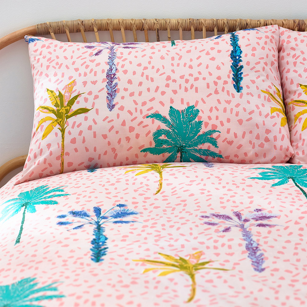 Style Lab Palmtropolis Double Pink Duvet Cover Set Image 4