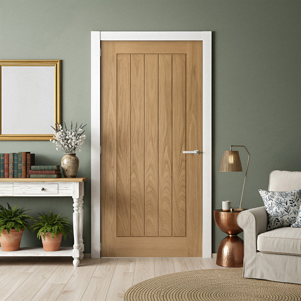 Farley Oak Cottage Internal Door 1981 x 457 x 35mm Image 2