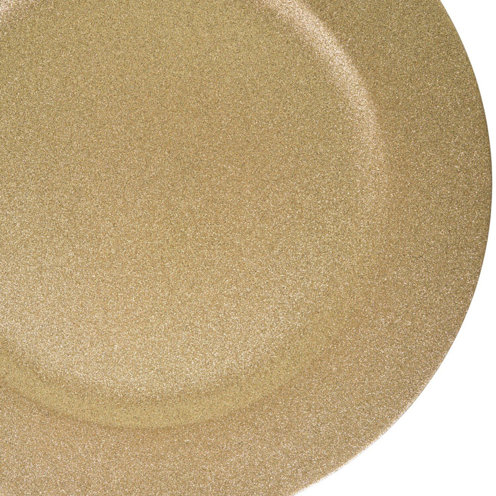 Gold or Silver Glitter Charger Plate Image 4