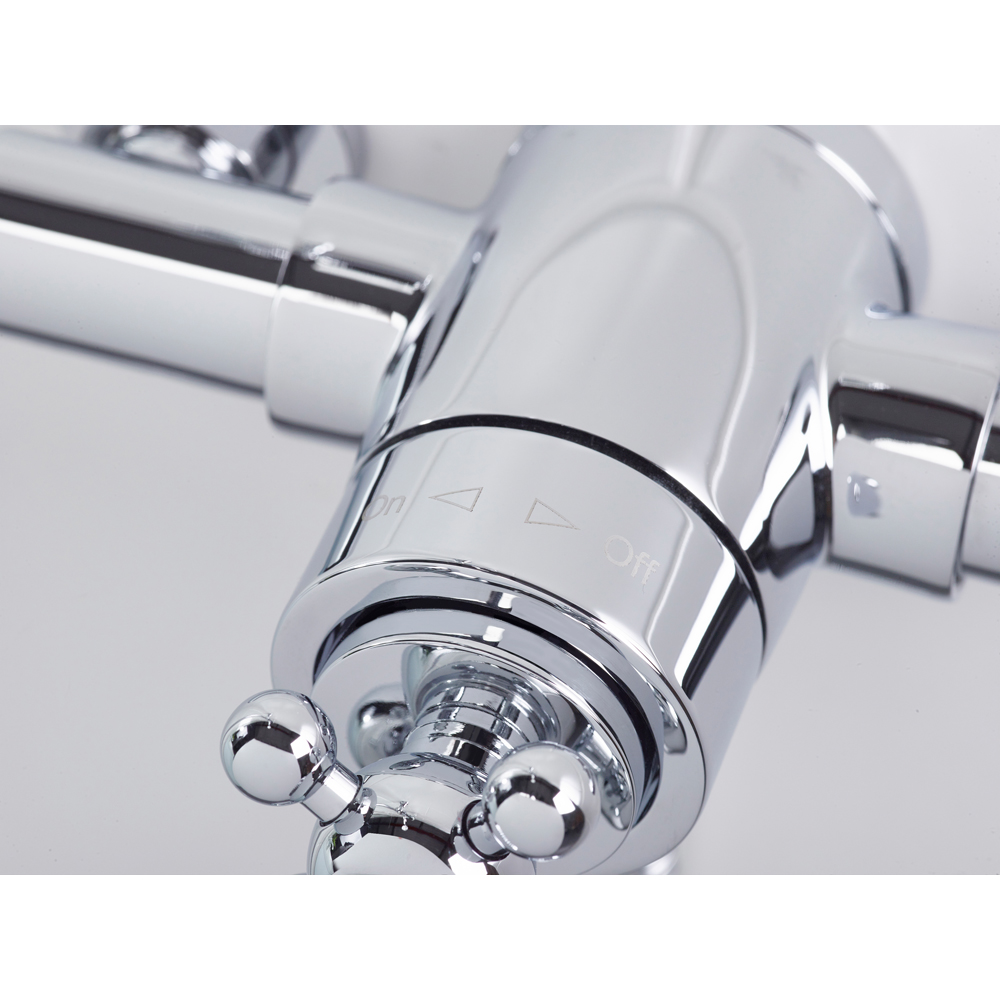 Bristan Regency Traditional Chrome Thermostatic Exposed Shower Valve with Handset Image 5