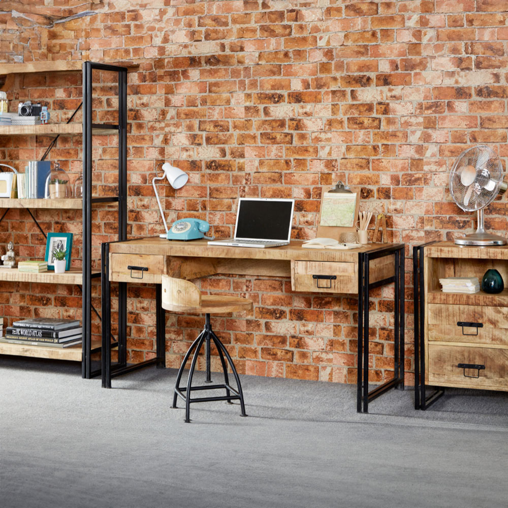 Brooklyn Carnaby 5 Shelf Industrial Large Open Bookcase Image 4