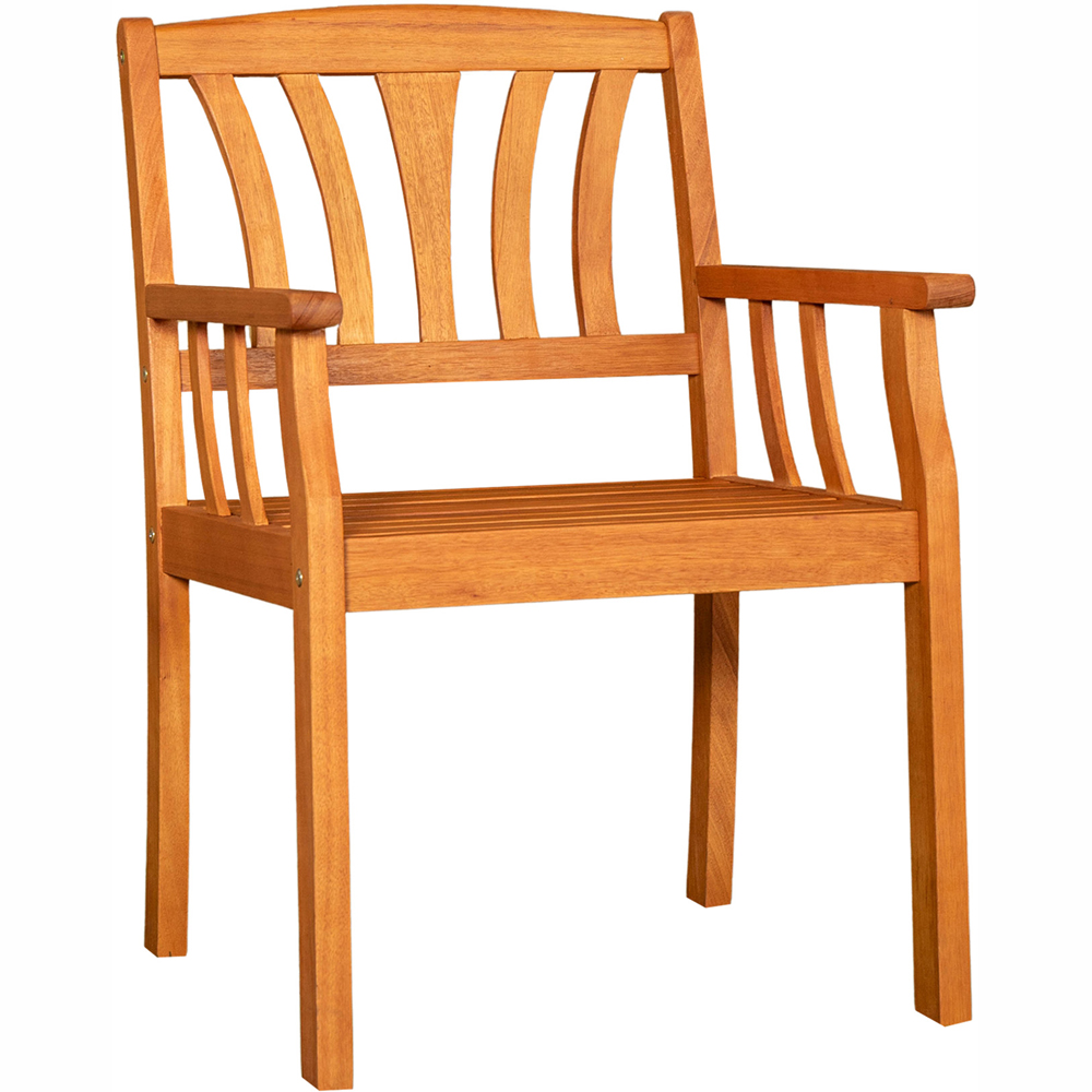 Samuel Alexander Kapalua Wooden Slatted Outdoor Dining Chair Image 2