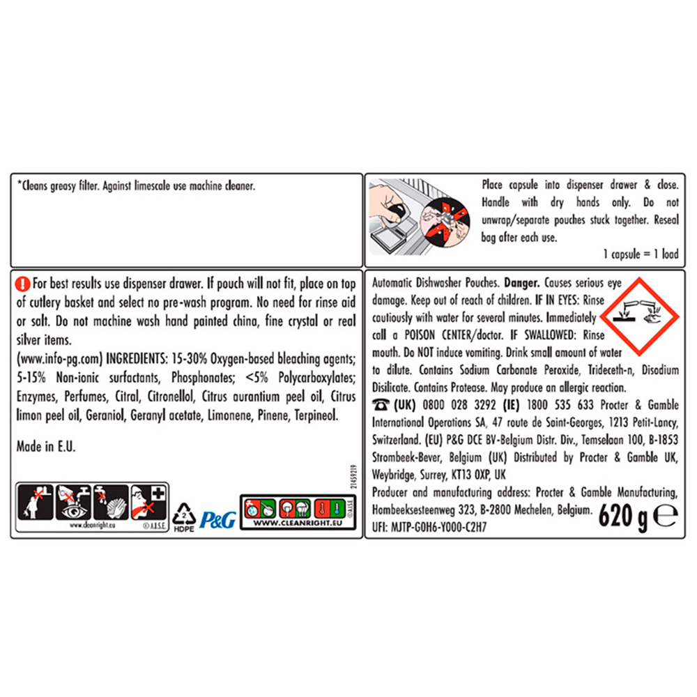 Pack of 40 Fairy Mrs Hinch Platinum Plus Auto Dishwashing Tablets Image 3