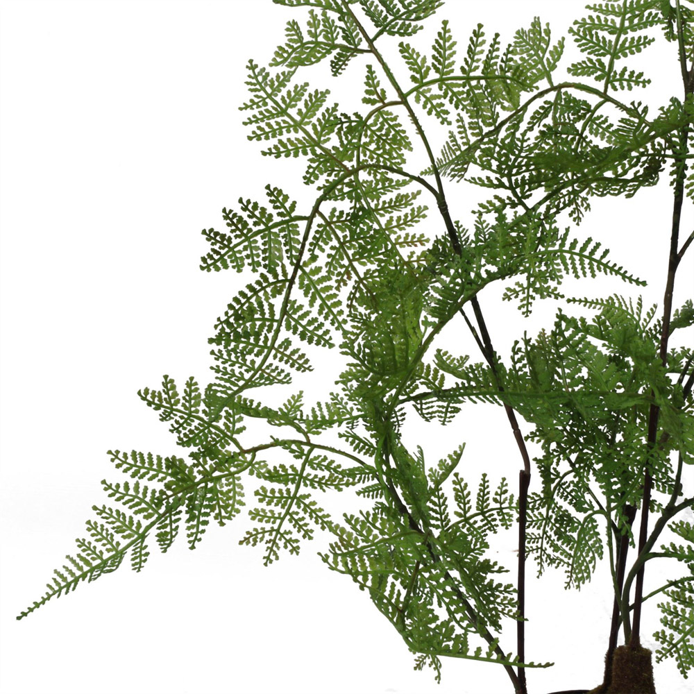 Leaf Extra Large Moss Base Fern Foliage Artificial Plant with Gold Metal Planter 150cm Image 6