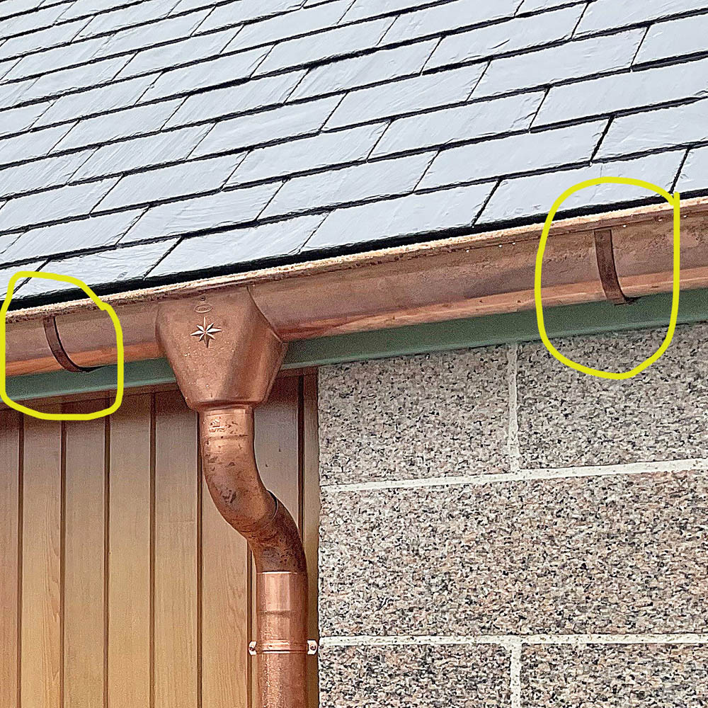 Metal Gutta Copper Standard Gutter Fascia Bracket 12 Pack Image 2