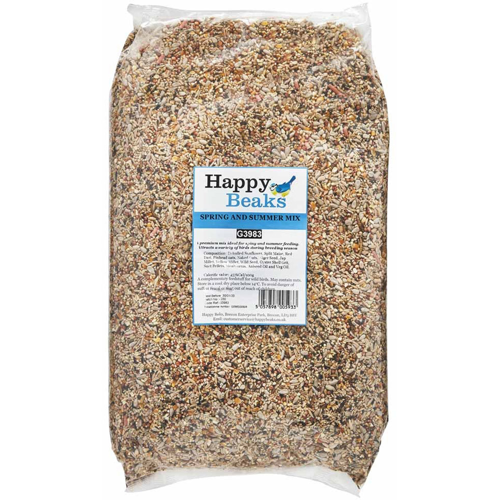 Happy Beaks Premium Spring and Summer Seed Mix Bird Food 12.75kg Image 1