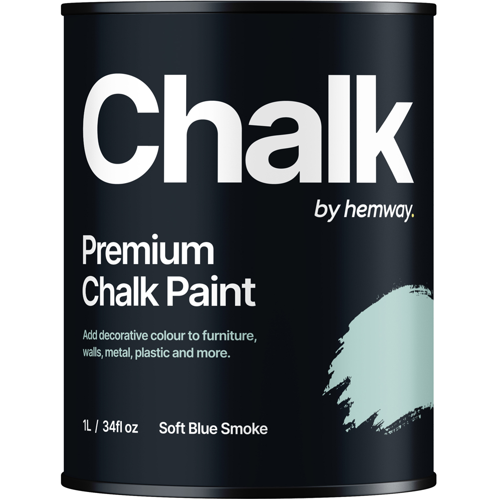Hemway Soft Blue Smoke Furniture and Walls Matt Chalk Paint 1L Image 2