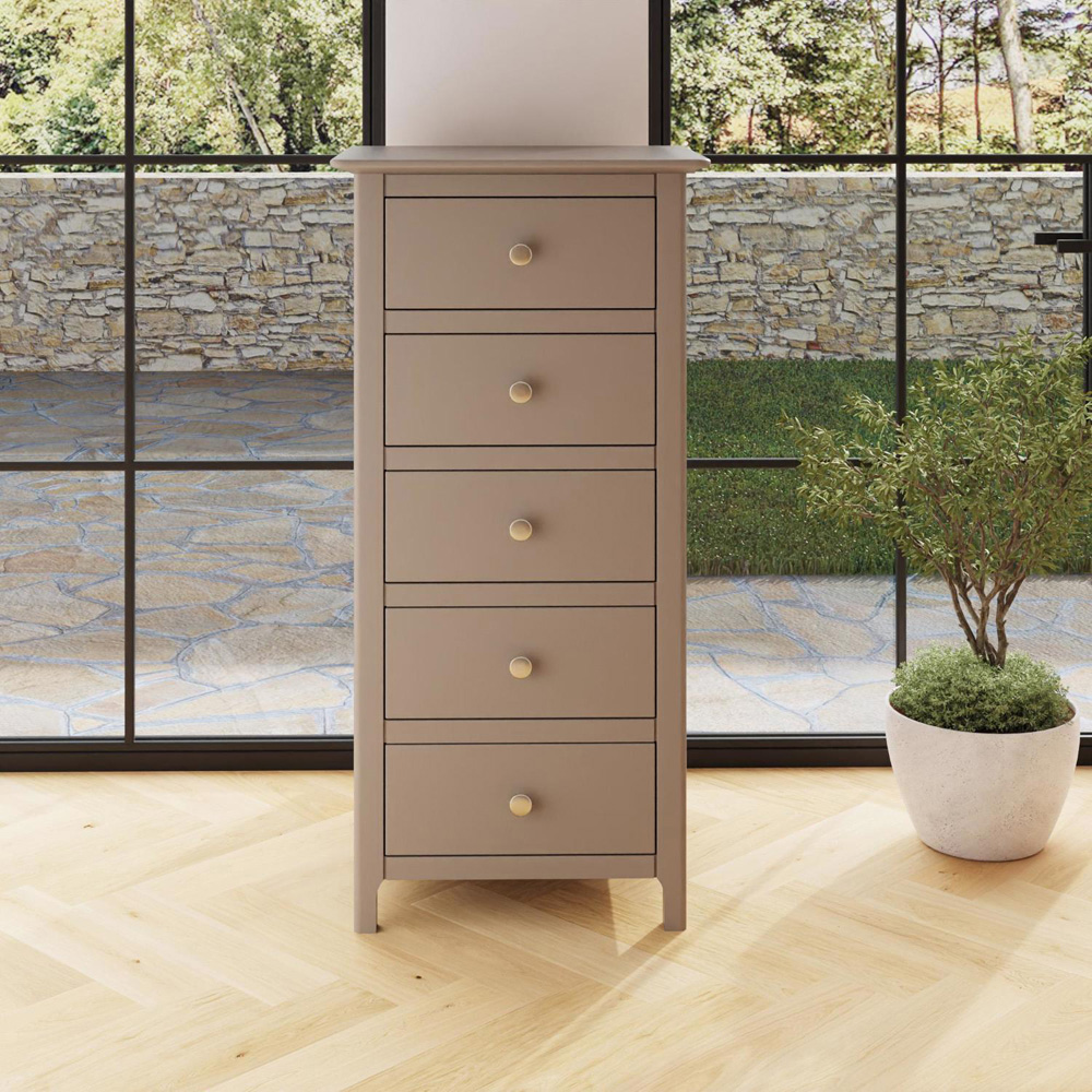 FWStyle Plama 5 Drawer Putty Ready Assembled Chest of Drawers Image 7